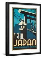 Japan Japanese Government Railways Poster-P. Irwin Brown-Framed Giclee Print