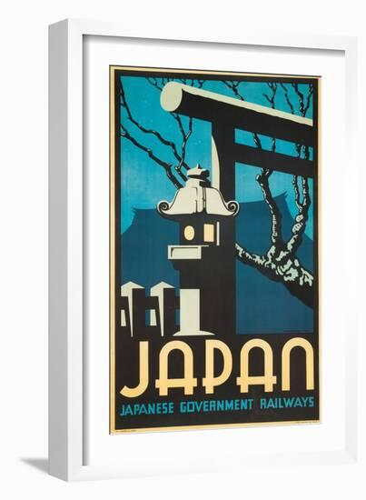 Japan Japanese Government Railways Poster-P. Irwin Brown-Framed Giclee Print