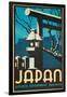 Japan Japanese Government Railways Poster-P. Irwin Brown-Framed Giclee Print