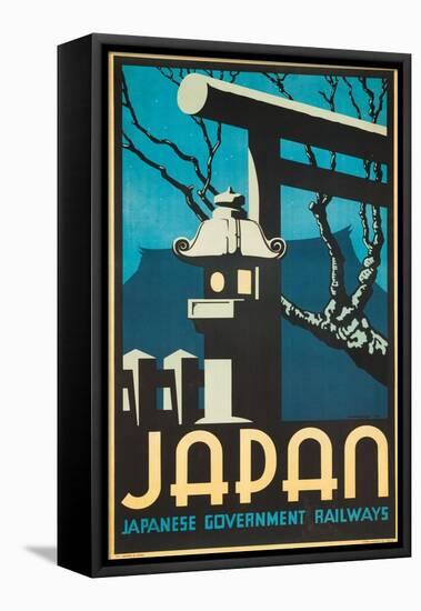 Japan Japanese Government Railways Poster-P. Irwin Brown-Framed Stretched Canvas