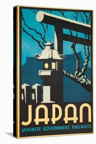 Japan Japanese Government Railways Poster-P. Irwin Brown-Stretched Canvas