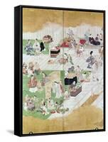 Japan: Kabuki, C. 1680-Hishkawa Moronobu-Framed Stretched Canvas