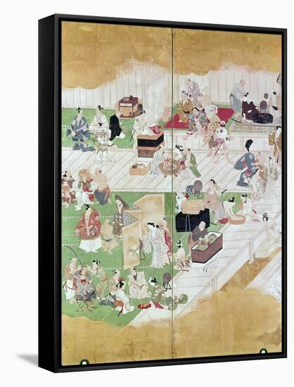 Japan: Kabuki, C. 1680-Hishkawa Moronobu-Framed Stretched Canvas