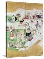 Japan: Kabuki, C. 1680-Hishkawa Moronobu-Stretched Canvas