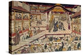 Japan: Kabuki Theater-Okumura Masanobu-Stretched Canvas