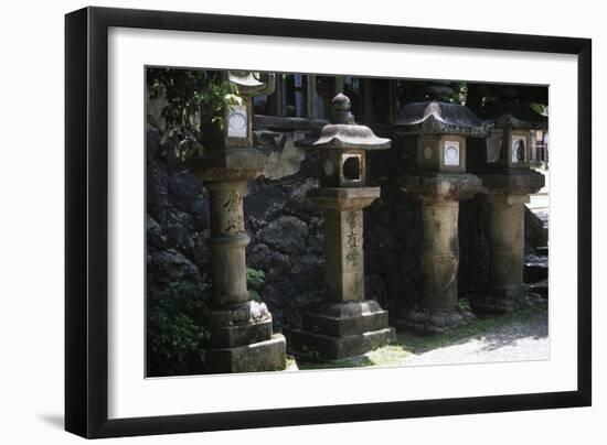 Japan, Kansai, Nara, Kasuga Taisha Grand Shrine, Lanterns-null-Framed Giclee Print