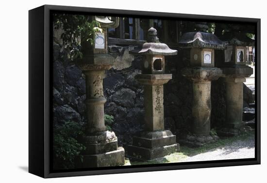 Japan, Kansai, Nara, Kasuga Taisha Grand Shrine, Lanterns-null-Framed Stretched Canvas