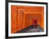 Japan, Kyoto, Fushimi Inari Taisha Shrine, Tunnel of Torii Gates-Steve Vidler-Framed Photographic Print