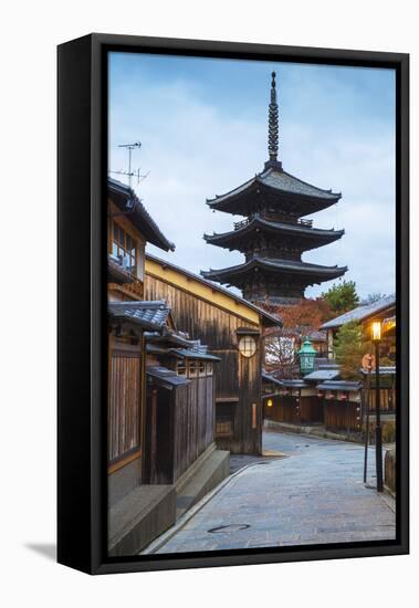 Japan, Kyoto, Higashiyama District, Gion, Yasaka Pagoda in Hokanji Temple-Jane Sweeney-Framed Stretched Canvas