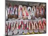 Japan, Kyoto, Higashiyama, Shop Display of Traditional Japanese Sandals or Geta-Steve Vidler-Mounted Photographic Print