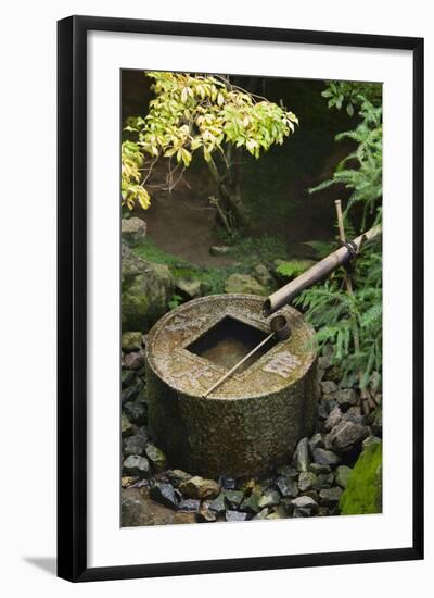 Japan Kyoto Ryoan-Ji Temple Stone Water Basin-Nosnibor137-Framed Photographic Print