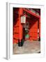 Japan, Kyoto. The entrance to Fushimi-Inari-Taisha Shrine.-Dennis Flaherty-Framed Photographic Print