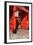 Japan, Kyoto. The entrance to Fushimi-Inari-Taisha Shrine.-Dennis Flaherty-Framed Photographic Print