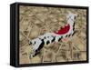 Japan Map Flag on Japanese Yen Illustration-fintastique-Framed Stretched Canvas