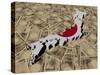 Japan Map Flag on Japanese Yen Illustration-fintastique-Stretched Canvas