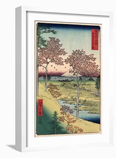 Japan: Maple Trees, 1858-Ando Hiroshige-Framed Giclee Print