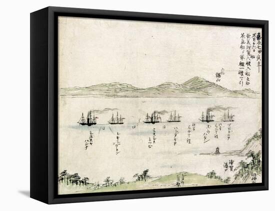 Japan: Matthew Perry, 1854-null-Framed Stretched Canvas