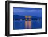 Japan, Miyajima, Itsukushima Shrine, Twilight Floating Torii Gate-Rob Tilley-Framed Photographic Print