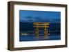 Japan, Miyajima, Itsukushima Shrine, Twilight Floating Torii Gate-Rob Tilley-Framed Photographic Print