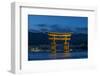 Japan, Miyajima, Itsukushima Shrine, Twilight Floating Torii Gate-Rob Tilley-Framed Photographic Print