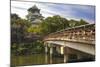 Japan, Nara Prefecture, Osaka. View of the Osaka Castle from bridge.-Dennis Flaherty-Mounted Photographic Print