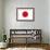 Japan National Flag-null-Framed Art Print displayed on a wall