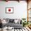 Japan National Flag-null-Framed Art Print displayed on a wall