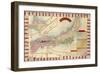 Japan - Panoramic Map-Lantern Press-Framed Art Print