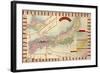 Japan - Panoramic Map-Lantern Press-Framed Art Print