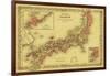 Japan - Panoramic Map-Lantern Press-Framed Art Print