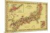 Japan - Panoramic Map-Lantern Press-Mounted Premium Giclee Print