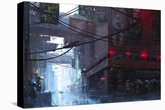 Japan Rain-Stephane Belin-Stretched Canvas
