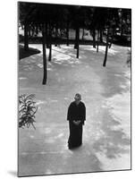 Japan's Greatest Industrialist/Philosopher Konosuke Matsushita, Walking in Philosophical Institute-Bill Ray-Mounted Premium Photographic Print
