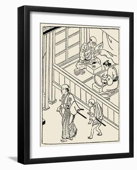 Japan: Samurai, 1700-Nishikawa Sukenobu-Framed Giclee Print