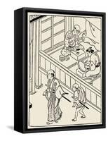 Japan: Samurai, 1700-Nishikawa Sukenobu-Framed Stretched Canvas