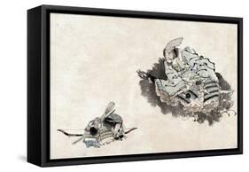 Japan: Samurai and Student-null-Framed Stretched Canvas