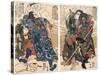 Japan: Samurai Warriors-Kuniyoshi Utagawa-Stretched Canvas