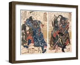 Japan: Samurai Warriors-Kuniyoshi Utagawa-Framed Giclee Print