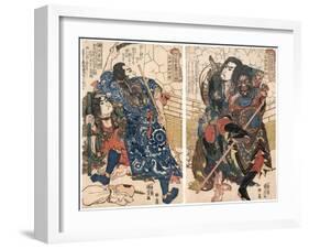 Japan: Samurai Warriors-Kuniyoshi Utagawa-Framed Giclee Print