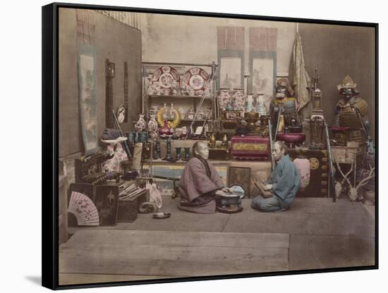 Japan, Shopkeepers-null-Framed Stretched Canvas