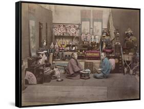 Japan, Shopkeepers-null-Framed Stretched Canvas