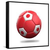 Japan Soccer Ball-pling-Framed Stretched Canvas