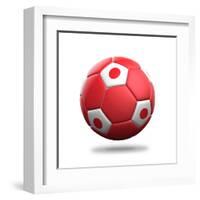 Japan Soccer Ball-pling-Framed Art Print