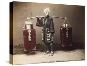 Japan , Street Amazake Seller (Teaseller)-null-Stretched Canvas