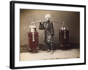 Japan , Street Amazake Seller (Teaseller)-null-Framed Giclee Print