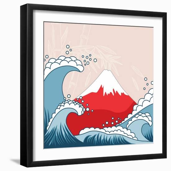 Japan Style Illustration-kisika-Framed Art Print