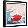 Japan Style Illustration-kisika-Framed Art Print