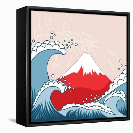 Japan Style Illustration-kisika-Framed Stretched Canvas