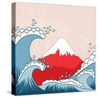 Japan Style Illustration-kisika-Stretched Canvas