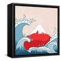 Japan Style Illustration-kisika-Framed Stretched Canvas